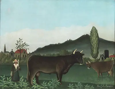 Landscape with Cattle Henri Rousseau